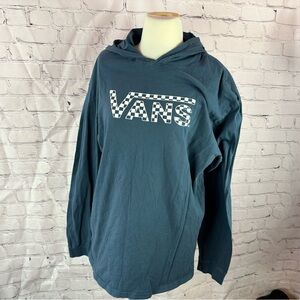 Vans checkerboard knit long sleeve Hoodie Checkered Logo streetwear unisex XXL